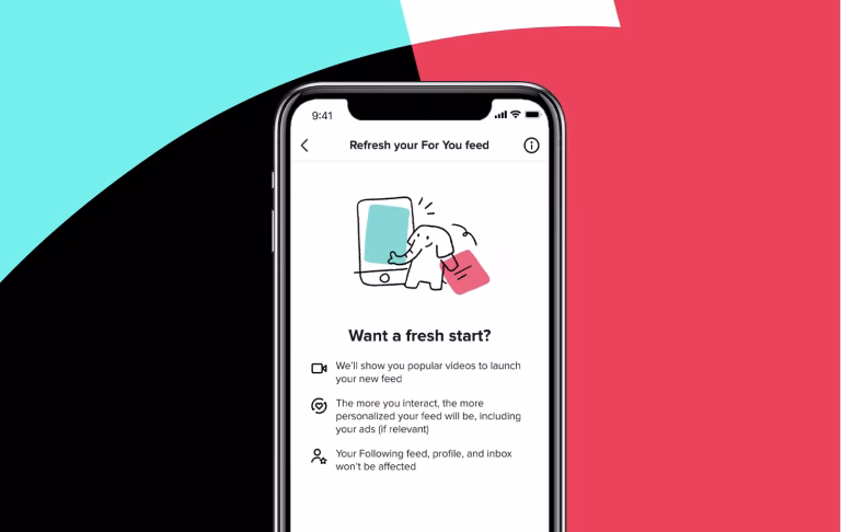 tiktok refresh page